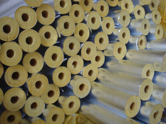 Industrial Grade Foil Faced Pipe Insulation Glass Wool Tubes for High Temp HVAC and Mechanical Systems