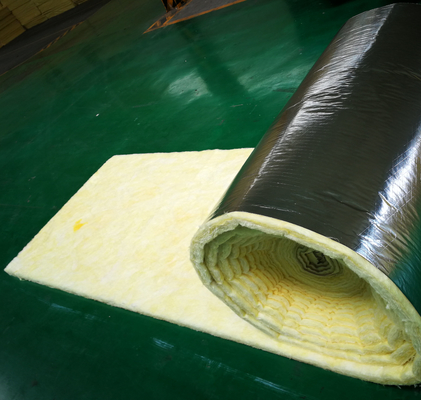 Foil-Faced Fiberglass Insulation Blanket HVAC Duct Wrap High Temp Acoustic Thermal Insulation for Air Conditioning Systems