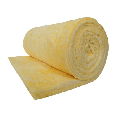 glass Insulation yellow Color Sound Absorption Fiberglass Insulation Roll Glass Wool Blanket Unfaced