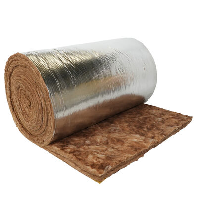 Isolation de conduits en laine de verre brune avec revêtement FSK - Solution de confort silencieuse et saine pour la maison, pour les conduits et la réduction du bruit